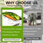 30 large LOPUY reusable Mylar food storage bags, standing upright, filled with various pantry items like beans and rice.
