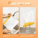 A set of 10 NIKUY reusable food storage bags in various sizes (gallon, sandwich, snack) with multicolor accents.