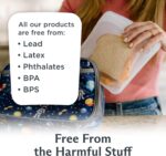 Clear Stasher reusable silicone storage bags in various sizes, including a sandwich bag, snack bag, stand-up mid bag, and a b