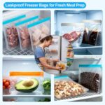 A set of Tvrrhak reusable food storage bags in various sizes, with a secure dual-seal closure.